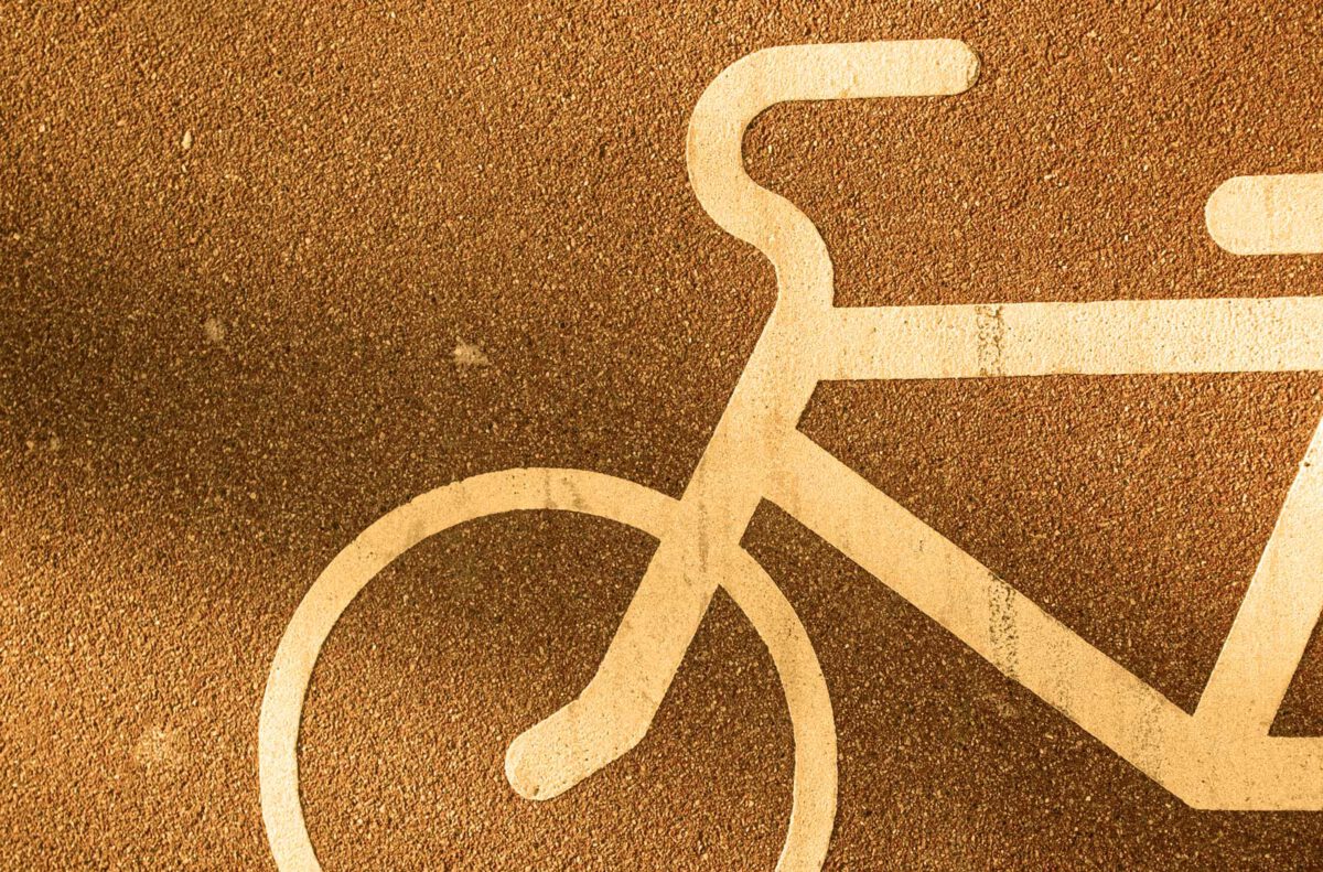 bicycle sign on a street